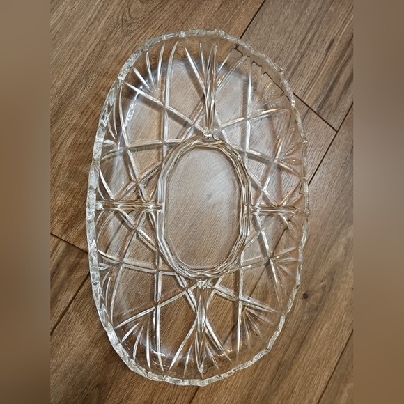 Mikasa Glass 15”‎ Chip-and-Dip Vegetable Fruit Platter Serving Dish - Picture 3 of 4